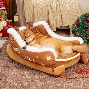 Groothandel Kerst Slee Hond <span class=keywords><strong>Bed</strong></span> Wolk Stijl Ontwerp Pluche Wasbaar Eco Vriendelijk Warm Huisdier <span class=keywords><strong>Bed</strong></span> Voor Katten Honden Aanpasbaar - Product Image 5