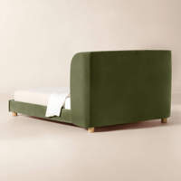 Lit plateforme en bois pour chambre à coucher, lit king-size, cadre de lit rembourré