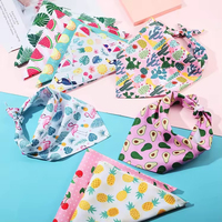 Bandana triangulaire pour animaux de compagnie en coton écologique, 15 couleurs, impression personnalisée, foulard pour chien, automne, hiver, printemps, été, bandanas par sublimation