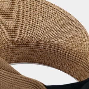 여성 여름 해변 야외 자외선 차단 챙 넓은 밀짚모자 - Product Image 3