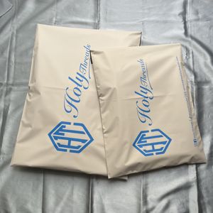 ซองพลาสติกพีชแบบกำหนดเองพร้อมพิมพ์สีน้ำเงิน - ถุงกันน้ำสำหรับจัดส่งเสื้อผ้าและแบรนด์ไลฟ์สไตล์ - Product Image 3