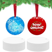 Ornements vierges en aluminium pour sublimation, à personnaliser par impression DIY, pour la décoration de sapins de Noël, les fêtes et les cadeaux, compatibles avec la presse à chaud