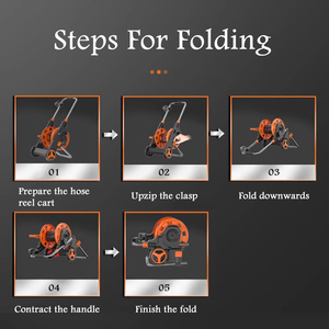<b>Foldable</b> Outdoor Reel <b>Cart</b> for Outside Portable with Wheels - Product Image 5
