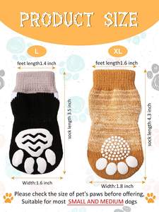 कस्टम लोगो विरोधी पर्ची पालतू मोजे कुत्ते को छोटे नस्ल कुत्तों के लिए पालतू पाव संरक्षक कर्षण नियंत्रण नियंत्रण - Product Image 3