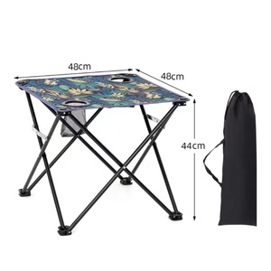 Mesa de acampada Pinic plegable al aire libre popular de aluminio OEM con portavasos - Product Image 4