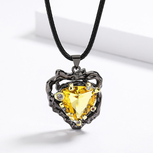 AliExpress Nuevo Conjunto de Joyería de Tres Piezas con Anillo, Collar y Pendientes de Cobre Negro Dorado Irregular, Accesorios de Fiesta Estilo Bohemio - Product Image 1