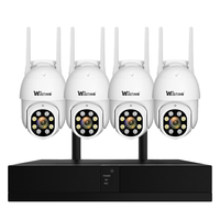 Wistino 6MP Dome NVR Farb-Nachtsicht-IP-Kamera Zwei-Wege-Audio 4-Kanal PTZ WLAN-Sicherheitskamerasystem