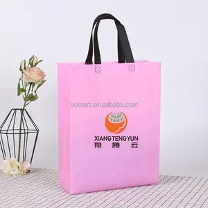 Bolsa de comestibles grande con asa reutilizable, personalizada, barata, no tejida