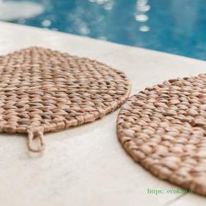 Eco-Friendly Decorative Water Hyacinth Table <b>Mat</b> Handbraided <b>Plate</b> Charger Place <b>Mats</b> High Quality from Vietnam - Product Image 4
