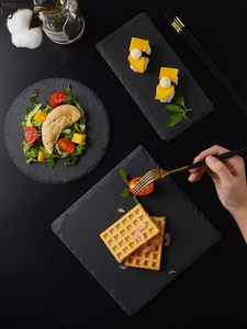 Bán buôn tùy chỉnh thăng hoa tự nhiên <span class=keywords><strong>Slate</strong></span> Vòng bảng đế lót ly nơi thảm và placemats cho đồ uống món ăn & tấm - Product Image 3