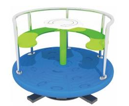 Parco giochi all'aperto di alta qualità per bambini allegri rotatoria con sedili di sicurezza e ringhiere - Product Image 5