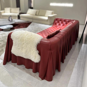 Luxury Lounge Italian Designer divano soggiorno divano Set <span class=keywords><strong>mobili</strong></span> gonna componibile moderna Design posteriore divano in pelle - Product Image 3