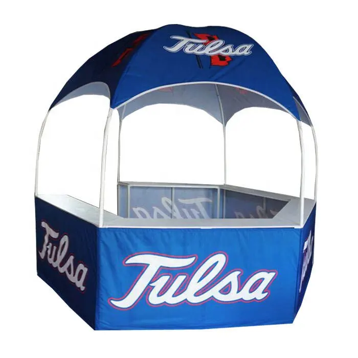 New Custom MOQ 1pc 3m Folding Gazebo Tent For Cotton Candy Energy Drinks Selling Kiosk Round Shaped Dome Tent