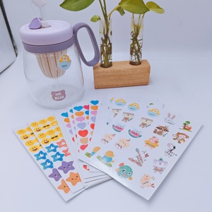 Étiquettes de dessin animé pour l'éducation de la petite enfance autocollants <span class=keywords><strong>smiley</strong></span> coupés autocollants décoratifs colorés autocollants de récompense pour enfants - Product Image 1