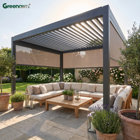 Kits de système de toiture à persiennes en aluminium imperméables Greenawn, pare-soleil pour patio et jardin, fabricant OEM, pergola extérieure