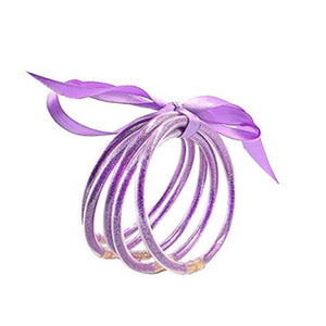 Glitter Jelly Gold <b>Bangles</b> <b>Bracelets</b> for Women - Gold Soft Silicone Sparkling Ladies Fashion Stackable Jewelry Gift for Party - Product Image 3