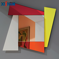 Usine Directe Miroir Réfléchissant Feuille Autocollant Mural Verre Plastique 1mm D'épaisseur Argent Or Miroir Feuille Acrylique