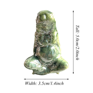 Artigianato in Cristallo Naturale all'Ingrosso Materiali Misti Guarigione Energetica Intaglio in Giada <span class=keywords><strong>Verde</strong></span> Sculture Madre <span class=keywords><strong>Terra</strong></span> per Decorazione Casa - Product Image 2
