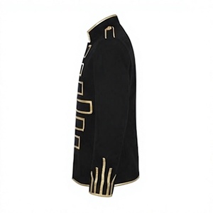 <b>Black</b> Style <b>Men</b> Handmade Embroidered Uniform <b>Long</b> Sleeve Stage Performance Outerwear <b>Jacket</b> - Product Image 4