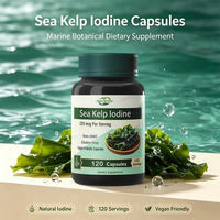 Capsules d'iodine à base d'algues marines, marque privée OEM |   225 mcg d'iode par portion, 20 capsules végétales, complément alimentaire sans gluten