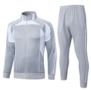 Combinaison d'entraînement à manches courtes avec fermeture éclair intégrale, automne-hiver, polyester/nylon, séchage rapide, 25/26 Madrid, vêtements de football des clubs européens - Product Image 1