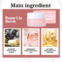 Gommage Lèvres Fraise Pastèque Hydratant Exfoliant Doux Végétalien Saveur Fruitée Marque Privée OEM Vente en Gros