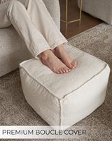 Pouf carré antidérapant, repose-pieds ottoman, fauteuil pouf, coussin de compression sous vide pour appartement ou hôtel