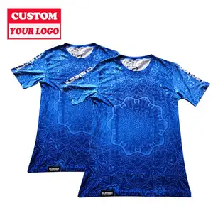 Comfortable Sublimation S-4Xl t Shirt Polyester Spandex Running Plus Size Elastic Material Shirt