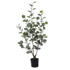 Factory Low Price Green Plant Bonsai Fake Silk Leaf Plants Artificial Eucalyptus Tree For Home Garden Decoration