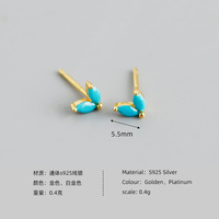 Boucles d'oreilles clous en argent sterling 925 avec zircon cubique, boucles d'oreilles en argent 925, boucles d'oreilles en zircon tendance pas chères pour femmes