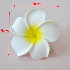 Pince à cheveux artisanale en fleurs d'œuf artificielles de frangipanier, 4-11 cm, pour les vacances en bord de mer - Product Image 2