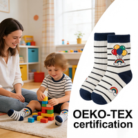 Chaussettes pour tout-petits personnalisées, élégantes, rayées en 3D, respirantes, antidérapantes, sportives, avec bordure élastique, en coton mélangé, de haute qualité, confortables