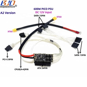 Module d'alimentation <span class=keywords><strong>PICO</strong></span> <span class=keywords><strong>PSU</strong></span> 600W de sortie, 12V, entrée XT60, DC ATX 24 broches, branchement direct pour boîtier d'ordinateur Mini ITX / carte graphique - Product Image 2