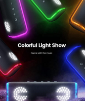 Altavoz de Audio F9 impermeable, inalámbrico, Bluetooth, con correa de luz colorida y función de Beats de tambor, personalizado, nuevo