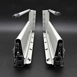Corredera para cajón Kangxin de acero laminado en frío de 1.2 mm con cierre suave y soporte inferior oculto de 12, 14, 16, 18, 20, 22 pulgadas para muebles - Product Image 1