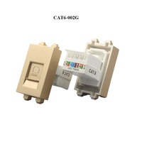 Montaje en chasis de Panel 128 tipo Rj45 Cat6 módulo conector extensor acoplador blanco negro dorado plateado gris Color placa de pared enchufe