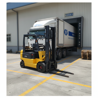 Chariot élévateur électrique JICHUAN AWD 2026 avec longueur de fourche de 3,38 m, pneus pleins, capacité de 1,5 à 3,5 tonnes, déplaceur latéral électrique pour la manutention de marchandises en conteneurs