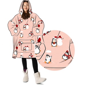 Sudadera con capucha tipo manta <span class=keywords><strong>de</strong></span> sherpa gruesa y extragrande <span class=keywords><strong>para</strong></span> mujer, ideal <span class=keywords><strong>para</strong></span> el invierno y el descanso - Product Image 1