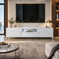 Meuble TV design moderne pour salon avec support, ensemble de rangement de luxe, meuble mural en acier, taille et motif personnalisables