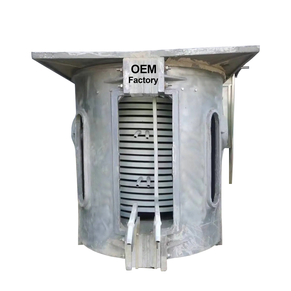 2 Ton Induction Furnace Custom Factory Casting Aluminum Copper Steel Ingot 200Kg 300Kg 500Kg Induction Scrap Melting Eaf Furnace