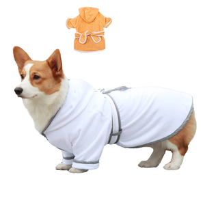 Albornoz de vacaciones para <span class=keywords><strong>mascotas</strong></span> de invierno sólido de poliéster blanco, pijamas cálidos informales absorbentes para gatos y perros, ropa para el hogar para <span class=keywords><strong>mascotas</strong></span>, venta al por mayor - Product Image 1