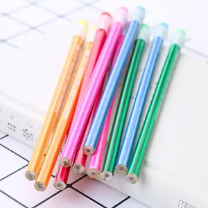 Wholesale Back to school cheap price custom standard pencils HB 2B 2H lead hexagonal round Triangle pencil with eraser