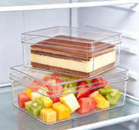Boîte à pâtisserie rectangulaire empilable en PS transparent de qualité alimentaire, épaisseur 1 mm, pour pâtisseries et vente au détail, directement de l'usine
