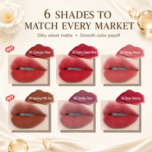 Bqcover Platinum Camellia Velvet Lipstick Moisturizing Long Lasting Non-Greasy High Pigment Lipstick 6802 - Product Image 3