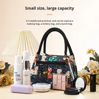 Sac fourre-tout léger et imperméable EASTAR LB002 en tissu Oxford imprimé avec fermeture éclair, idéal pour le déjeuner ou comme petit sac à main pour maman