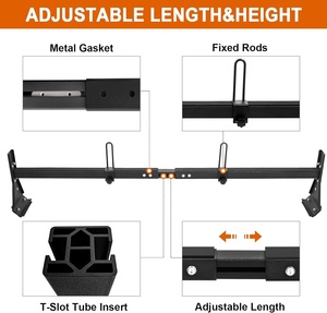 Universal Roof Ladder <strong>Rack</strong> for <strong>Van</strong> Adjustable Length 57''-65'' 3 Bars - Fit Chevy Express <strong>Vans</strong> 1996-Up 800LB Load-Capacity - Product Image 4