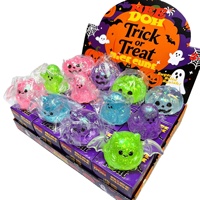 Nouveaux jouets anti-stress Halloween à presser, balles de décompression en colle molle de maltose en forme de chauve-souris fantôme, jouet de fête amusant à rebond lent