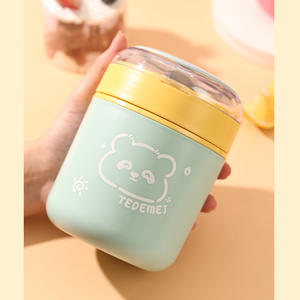 Tedemei Stainless Steel Insulated Drink Cup 501-800Ml Cartoon Design Portable <b>For</b> Travel And <b>Office</b> Use - Product Image 3