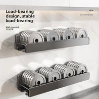 Étagère murale de cuisine pour épices, sans perçage, en acier au carbone, pour rangement et organisation des assaisonnements, vente en gros, directement de l'usine