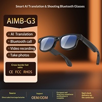 Lunettes intelligentes AIMB-G3 avec caméra 8,0 millions de pixels, reconnaissance de traduction simultanée par IA, enregistrement vidéo 1200P et enregistrement audio